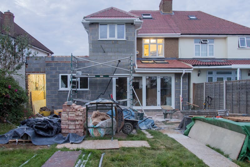 home exterior renovation project